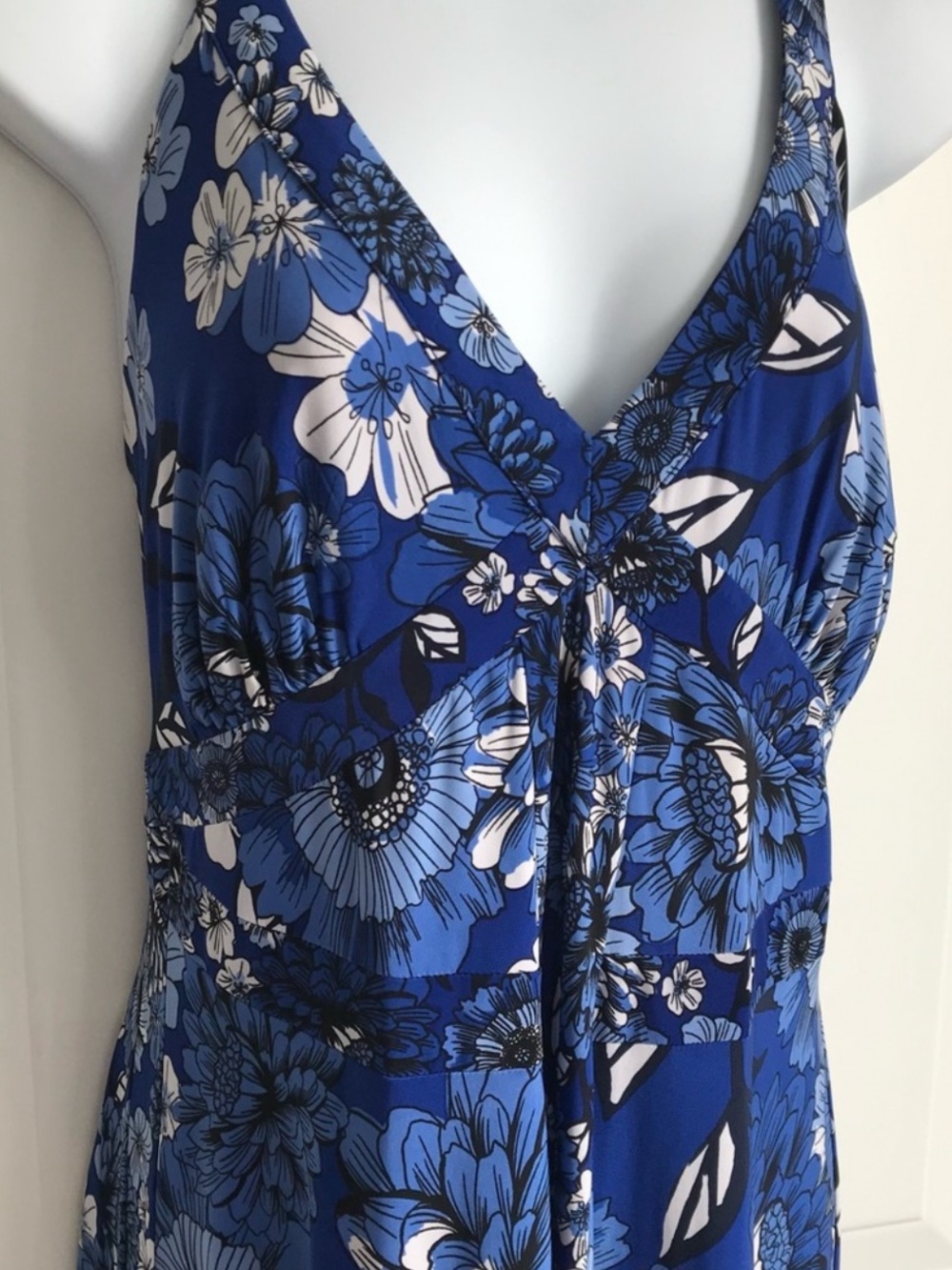 INC Women’s XL International Concepts Blue & White Floral Sleeveless Dress EUC - Picture 4 of 16
